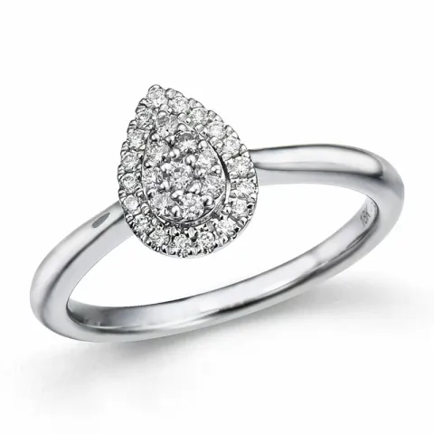 Kollektionsprov diamantring i 14  karat vitguld 0,18 ct