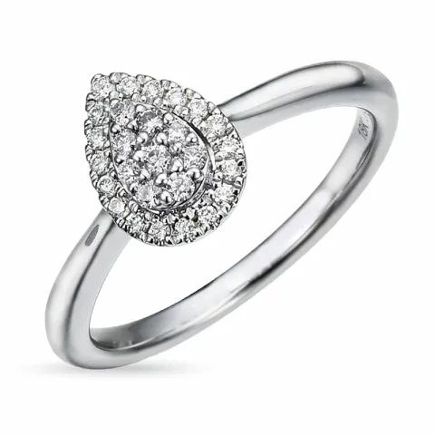 Diamantring i 14  karat vitguld 0,18 ct