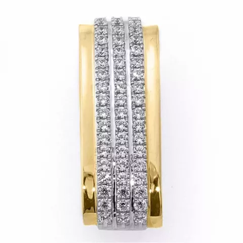 fyrkantigt diamantberlocker i 14  carat guld- och vitguld 0,32 ct