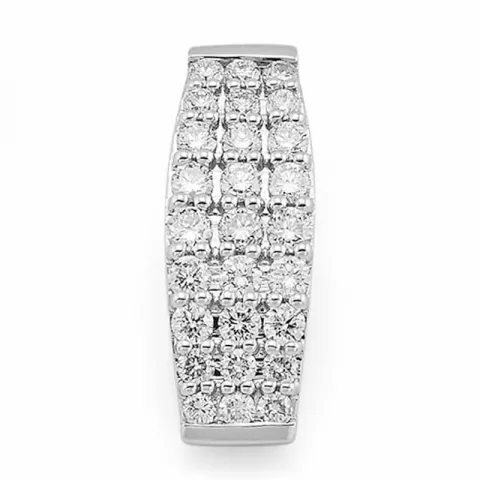 fyrkantigt diamantberlocker i 14  carat vitguld 1,02 ct