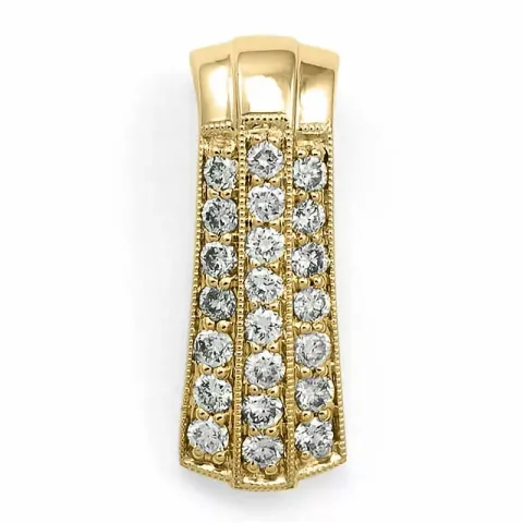 Stort diamantberlocker i 14 carat guld 0,52 ct