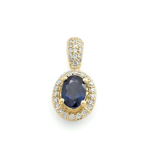 runt diamantberlocker i 14 carat guld 0,14 ct 1,05 ct