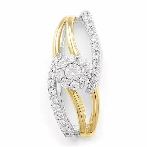 diamantberlocker i 14  carat guld- och vitguld 0,33 ct