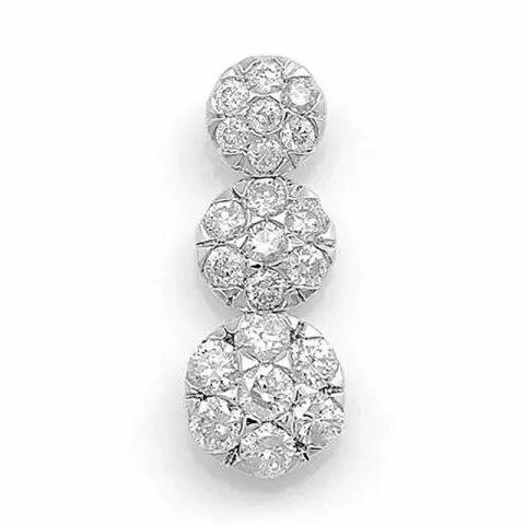 Trendig långt diamantberlocker i 14  carat vitguld 0,37 ct