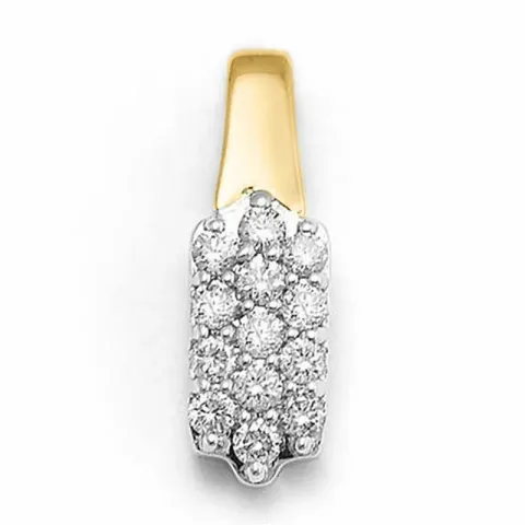 diamantberlocker i 14  carat guld- och vitguld 0,17 ct