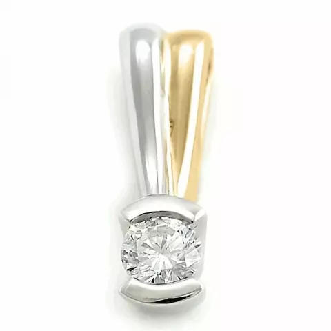 diamantberlocker i 14  carat vitguld 0,10 ct