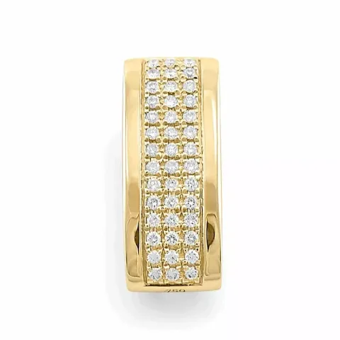 diamantberlocker i 14  carat guld 0,25 ct