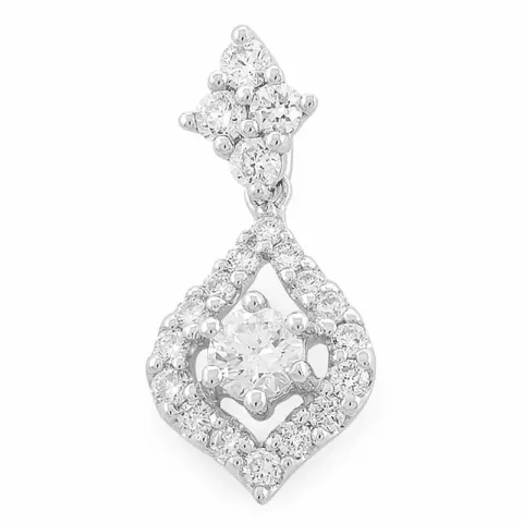 diamantberlocker i 14 carat vitguld 0,18 ct. ct 0,33 ct. ct
