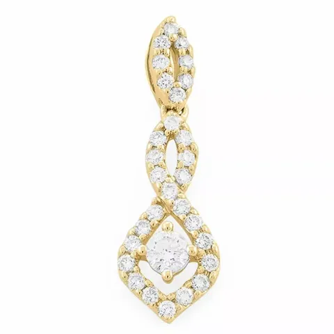 diamantberlocker i 14 carat guld 0,52 ct