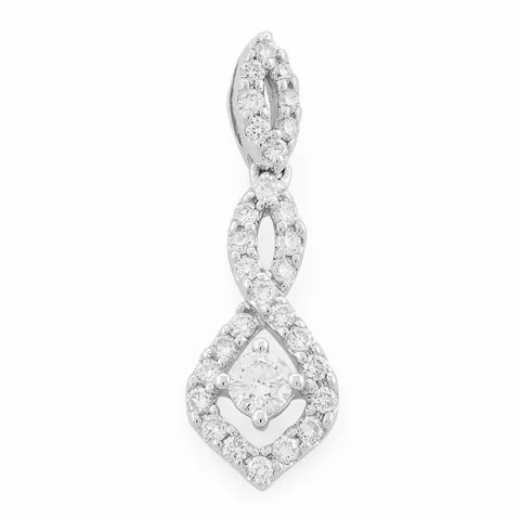 diamantberlocker i 14 carat vitguld 0,52 ct