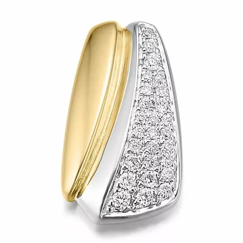 Diamant hängen i 14 carat guld- och vitguld 0,194 ct