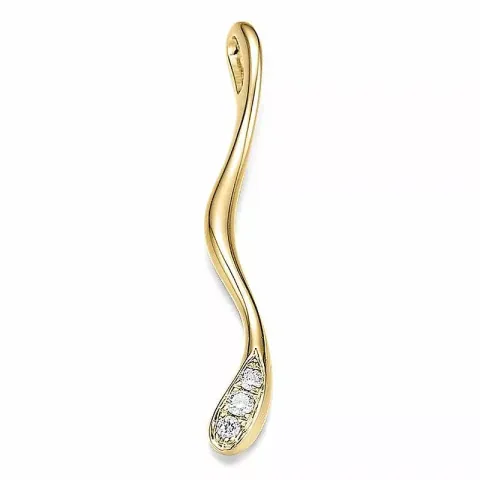 diamant hängen i 14  carat guld 0,056 ct
