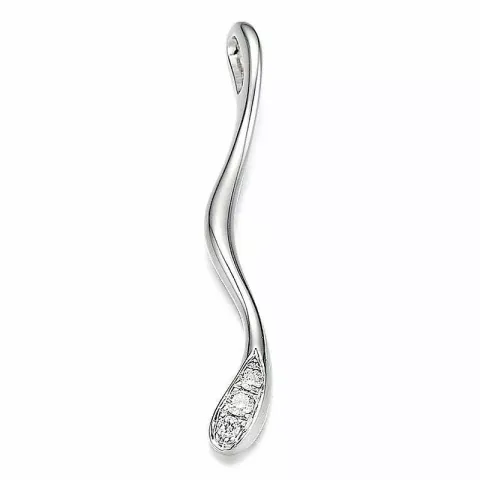 diamant hängen i 14 carat vitguld 0,056 ct