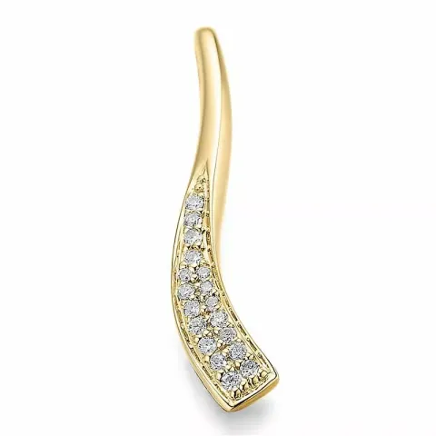 diamant hängen i 14 carat guld 0,107 ct