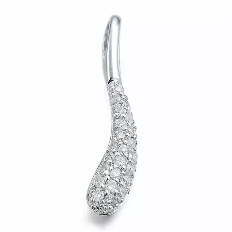 diamant hängen i 14  carat vitguld 0,133 ct