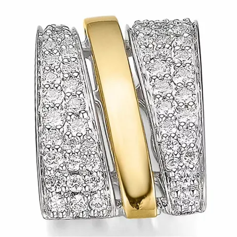 diamant hängen i 14 carat guld- och vitguld 0,532 ct