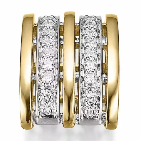 Trendig abstrakt diamant hängen i 14  carat guld- och vitguld 0,342 ct