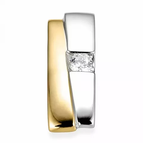 diamant hängen i 14  carat guld- och vitguld 0,1 ct