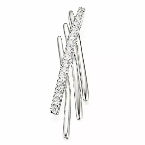 abstrakt diamant hängen i 14 carat vitguld 0,21 ct