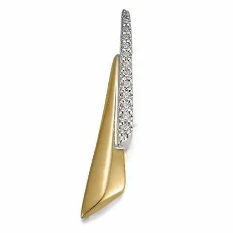 diamant hängen i 14 carat guld- och vitguld 0,093 ct