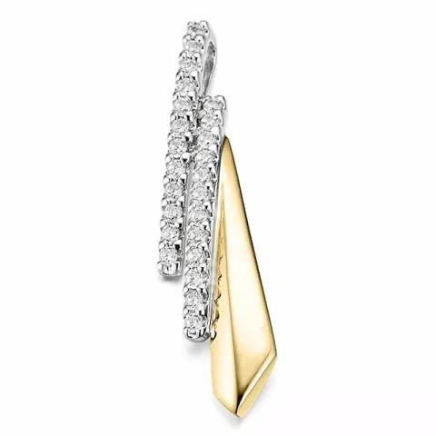 diamant hängen i 14 carat guld- och vitguld 0,252 ct