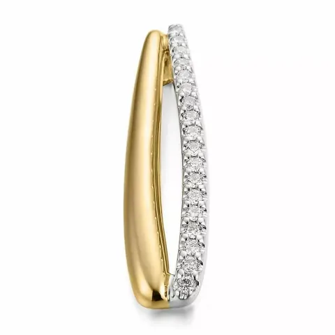 diamant hängen i 14 carat guld- och vitguld 0,101 ct