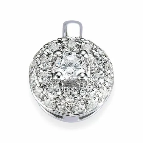 runt diamant hängen i 14 carat vitguld 0,272 ct