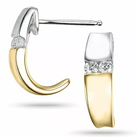vita diamant halvcreol i 14 karat guld och vitguld med diamant