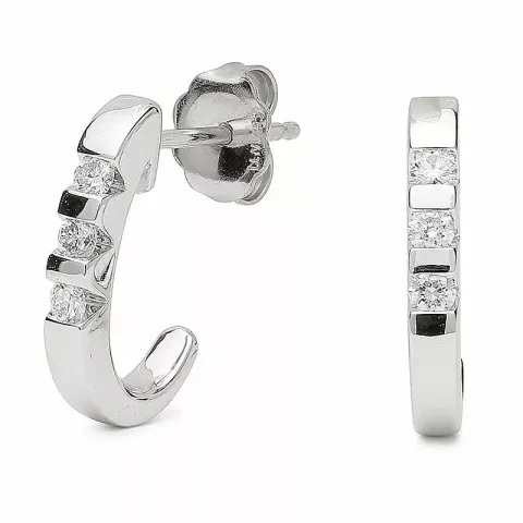 diamant halvcreol i 14 karat vitguld med diamant 