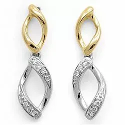infinity diamantörhängen i 14 karat guld och vitguld med diamant
