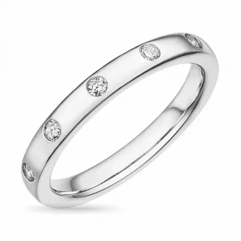 diamant ring i 14  karat vitguld 0,15 ct