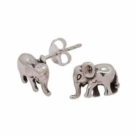 Billiga elefant örhängestift i silver