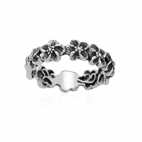 blommor ring i silver