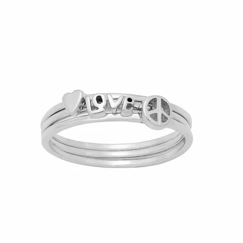 Love fingerringar i silver