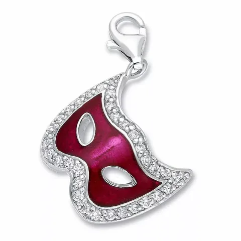 maske charms hängen i silver 