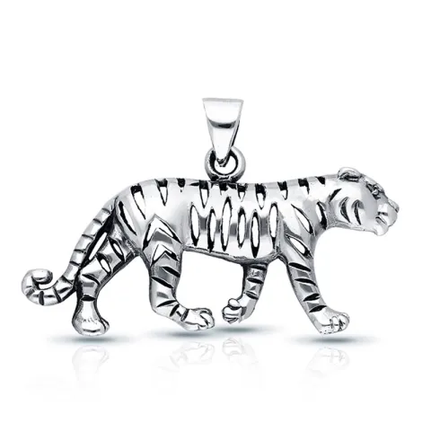 tiger hängen i silver