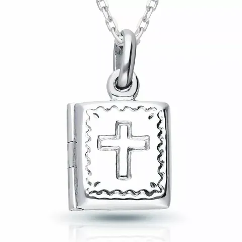 Oval medaljong smycke i silver 