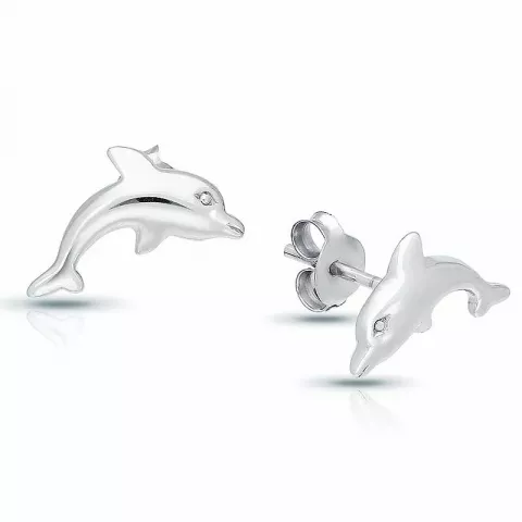 delfin örhängen i silver