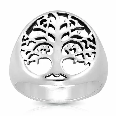 Stor livets träd ring i silver