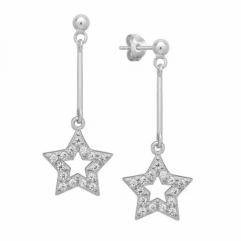 Smycken: stjärna örhängestift i silver
