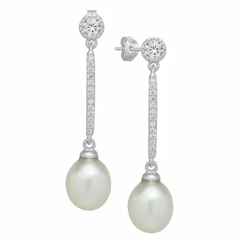 Hänga droppe örhängestift i silver