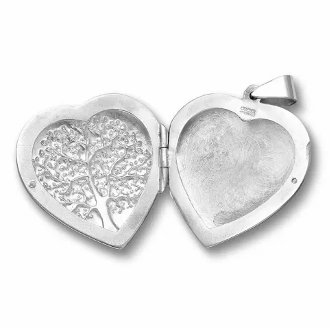 hjärta livets träd hängen i silver