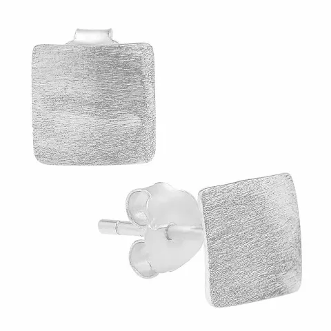 fyrkantigt örhängestift i silver