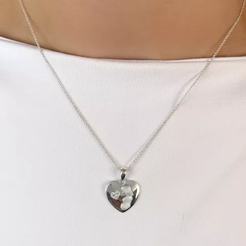 hjärta hängen i silver