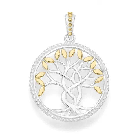 runt livets träd hängen i silver och förgyllt silver