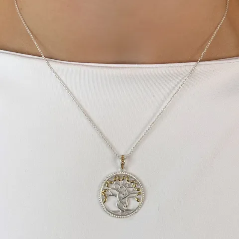 runt livets träd hängen i silver och förgyllt silver