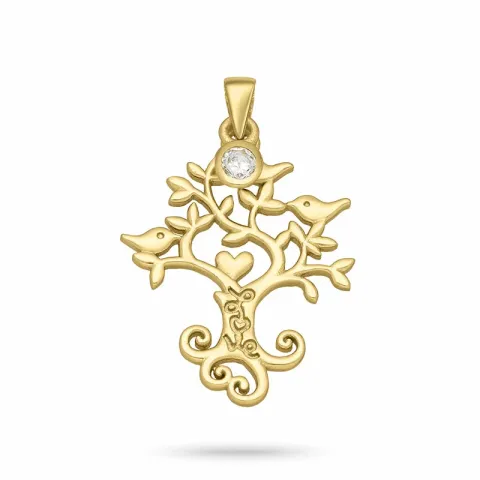 livets träd hängen i förgyllt silver