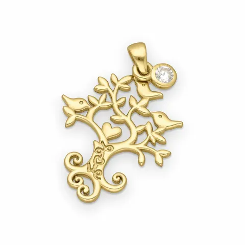 livets träd hängen i förgyllt silver