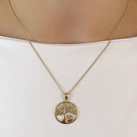 runt livets träd hängen i förgyllt silver