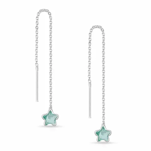 långa kedja örhängen i silver